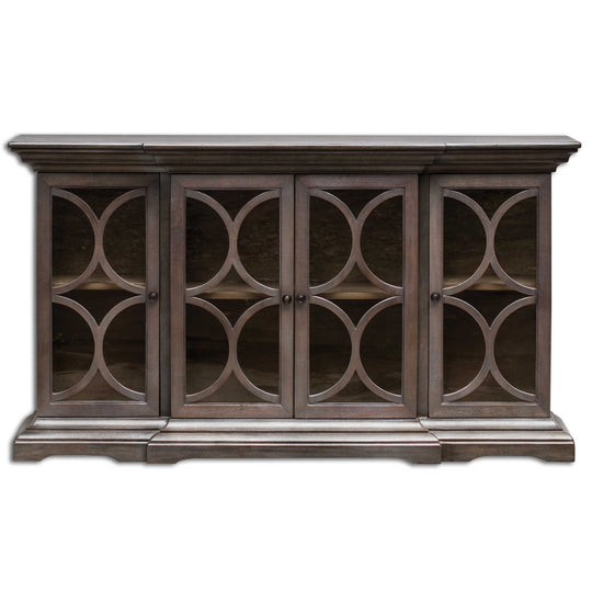 American Home Furniture Uttermost Belino Wooden 4 Door Sideboard