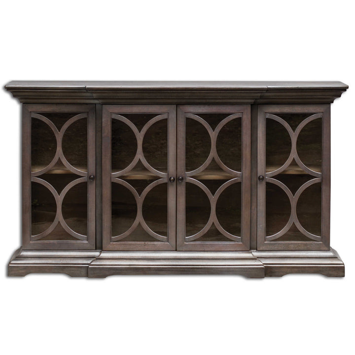 American Home Furniture Uttermost Belino Wooden 4 Door Sideboard