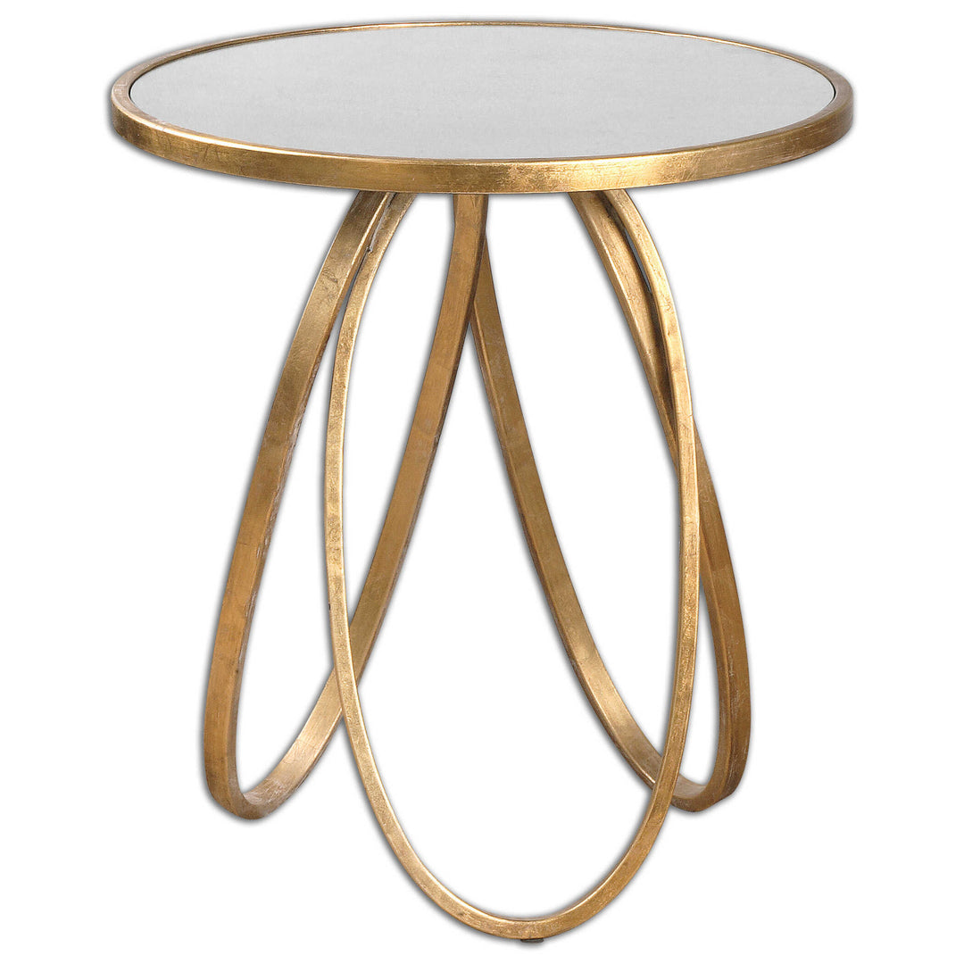 American Home Furniture Uttermost Montrez Gold Side Table