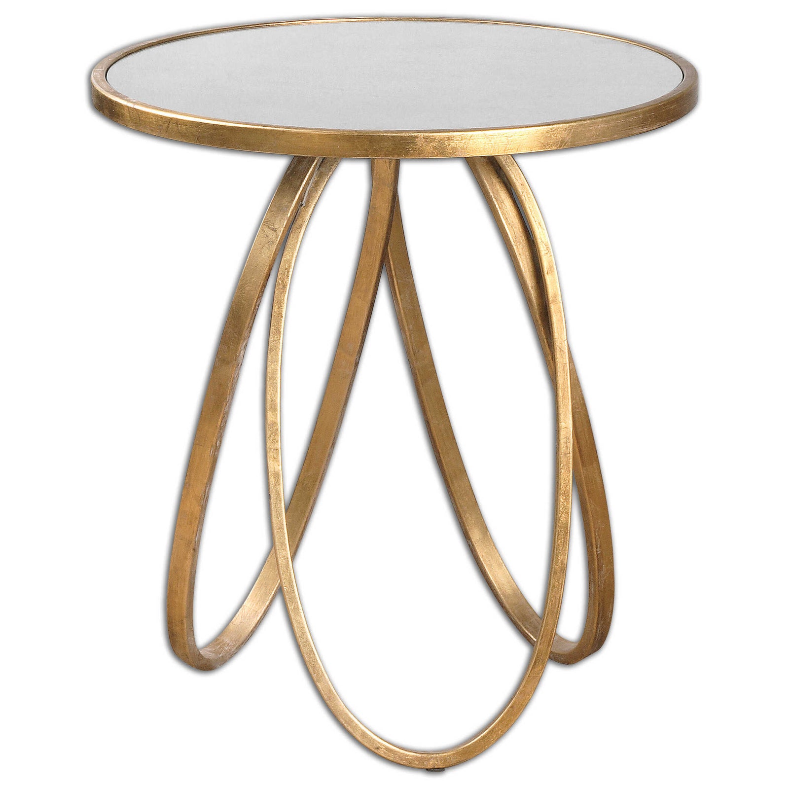 American Home Furniture Uttermost Montrez Gold Side Table