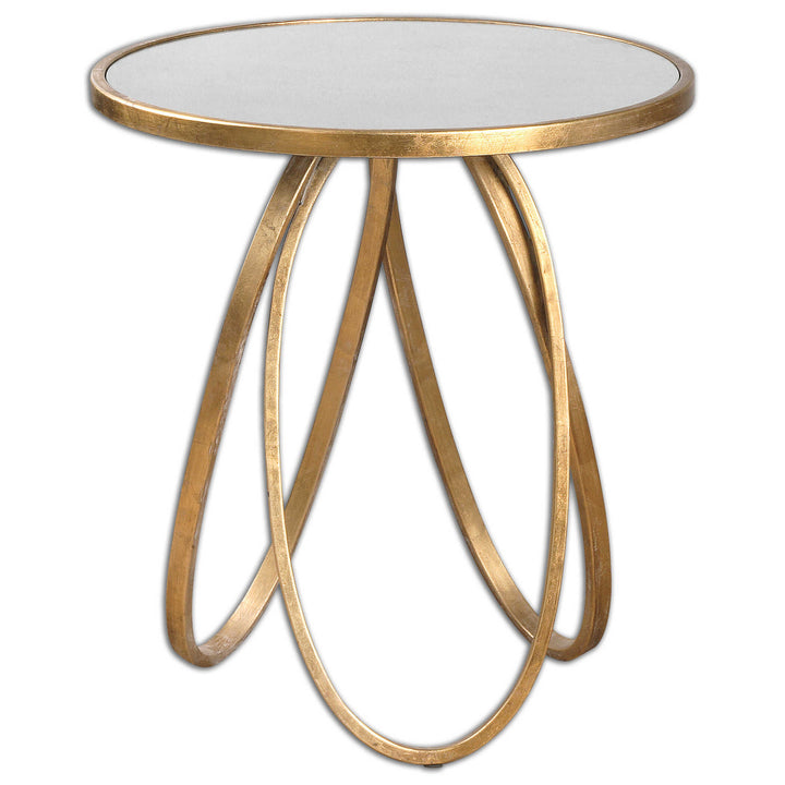 American Home Furniture Uttermost Montrez Gold Side Table