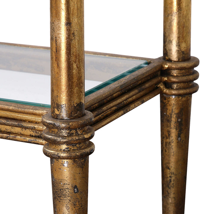 American Home Furniture Uttermost Elenio Glass Console Table