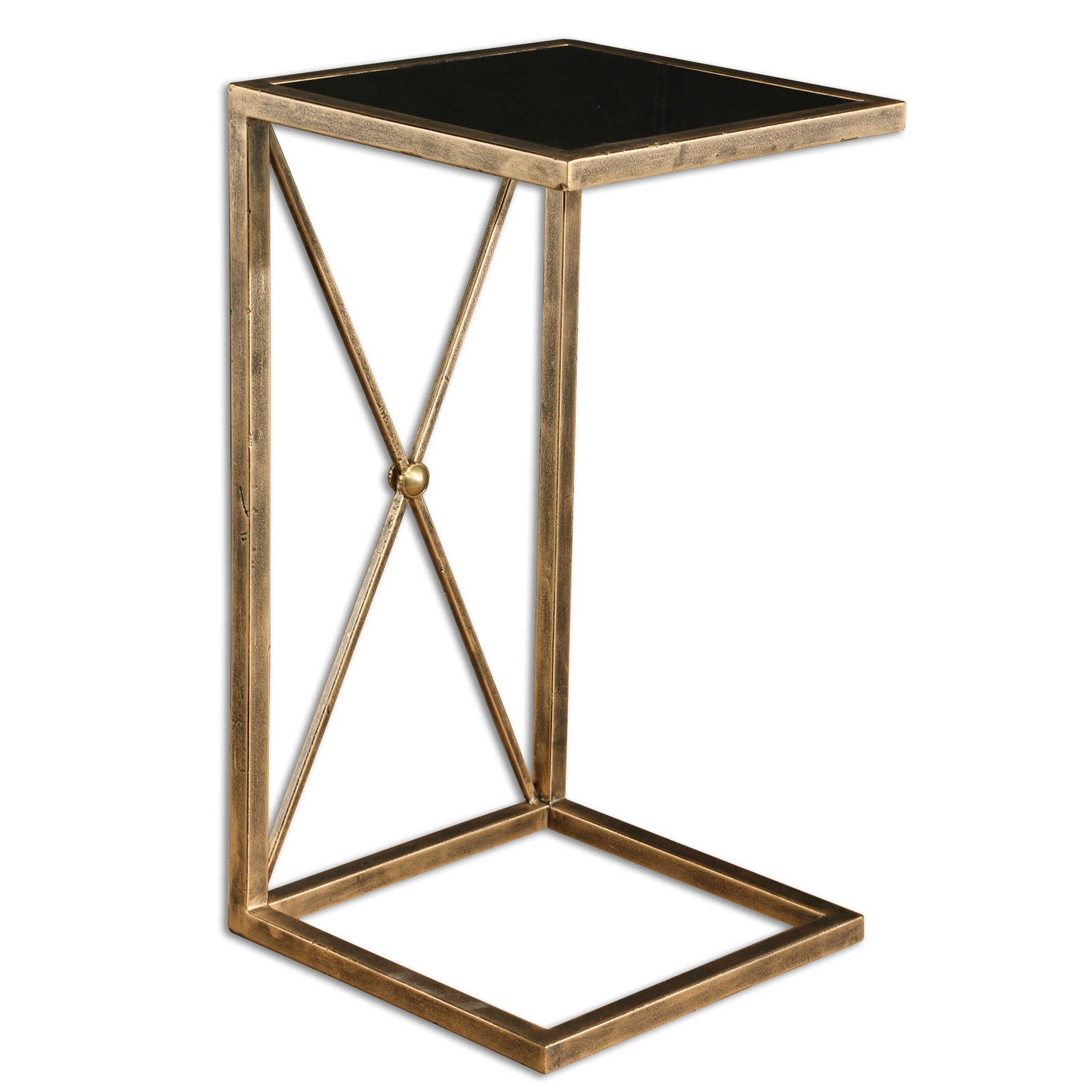 American Home Furniture Uttermost Zafina Gold Accent Table