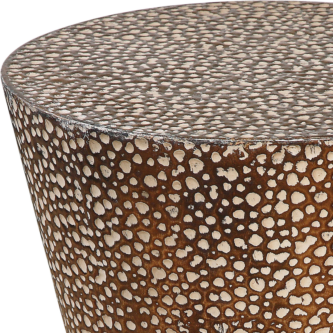 American Home Furniture Uttermost Cutler Drum Shaped Accent Table