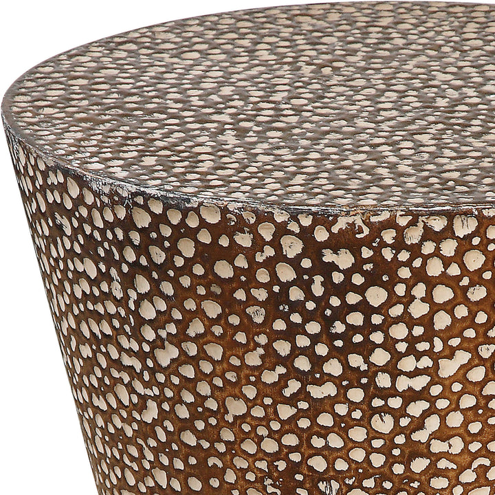 American Home Furniture Uttermost Cutler Drum Shaped Accent Table