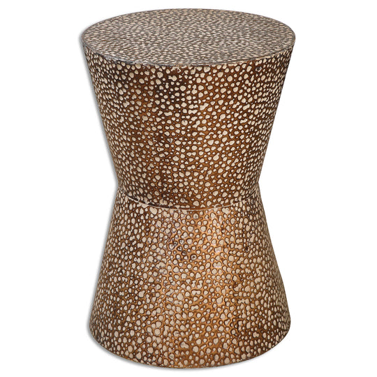 American Home Furniture Uttermost Cutler Drum Shaped Accent Table
