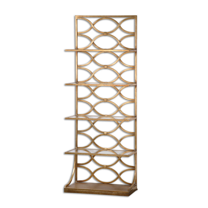 American Home Furniture Uttermost Lashaya Gold Etagere