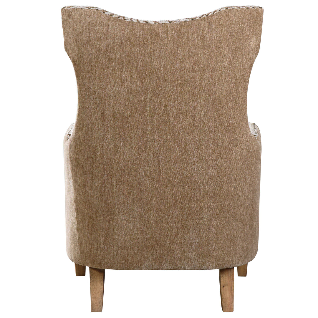 American Home Furniture Uttermost Kiango Animal Pattern Armchair