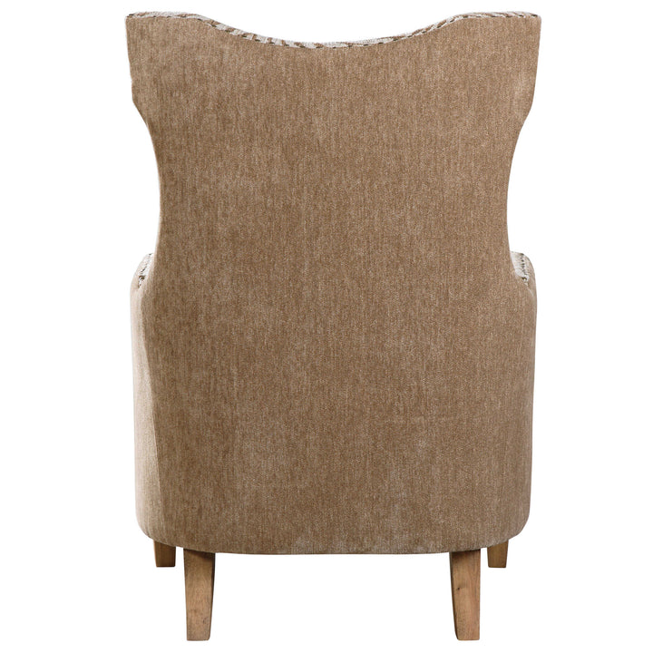 American Home Furniture Uttermost Kiango Animal Pattern Armchair