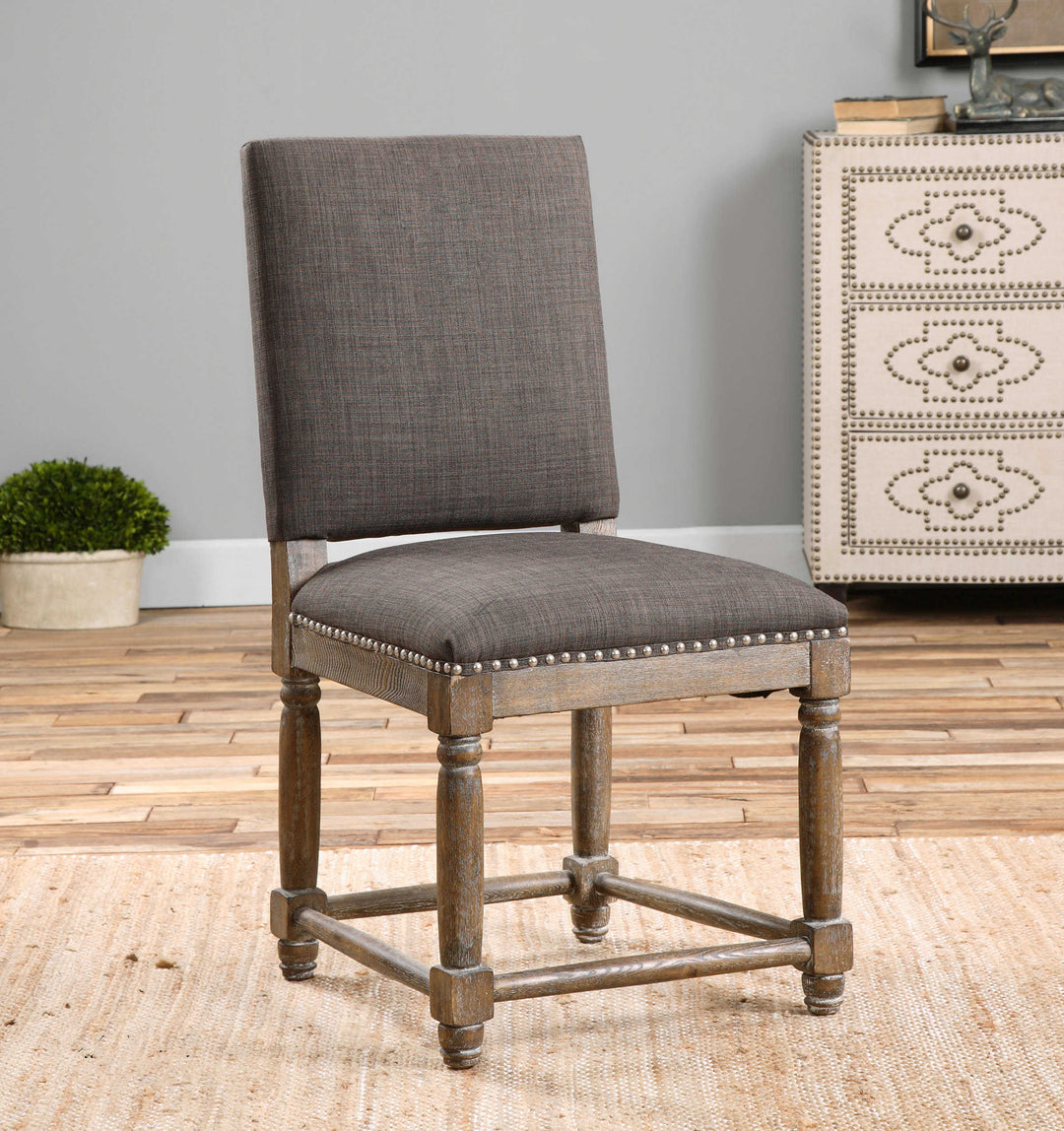 American Home Furniture Uttermost Laurens Gray Accent Chair Set of 2