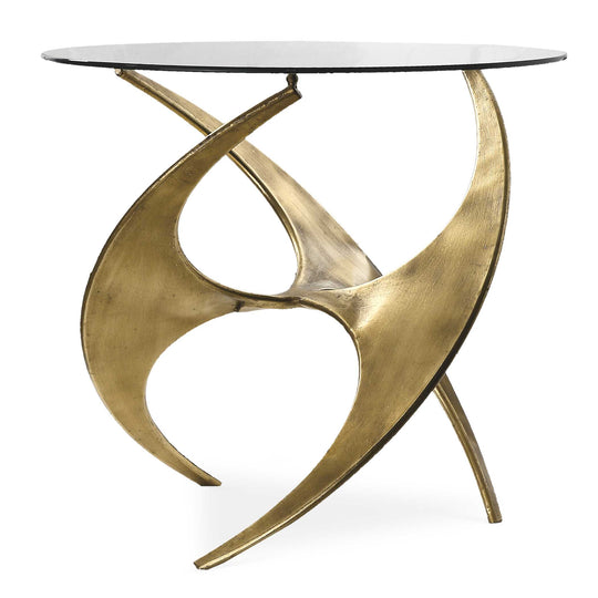 American Home Furniture Uttermost Graciano Glass Side Table