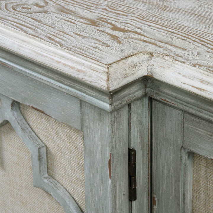 American Home Furniture Uttermost Sophie 4 Door Grey Cabinet