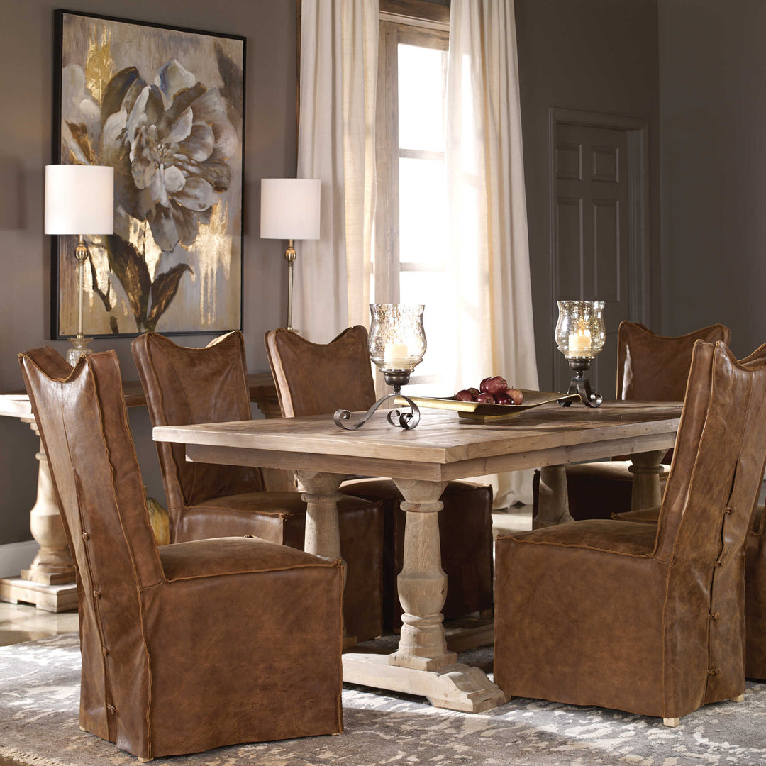 American Home Furniture Uttermost Stratford Salvaged Wood Dining Table