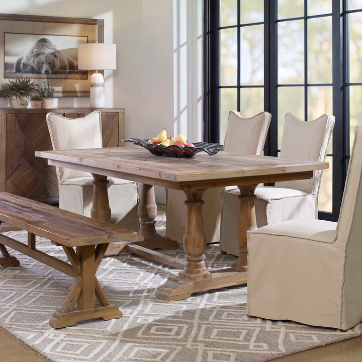 American Home Furniture Uttermost Stratford Salvaged Wood Dining Table
