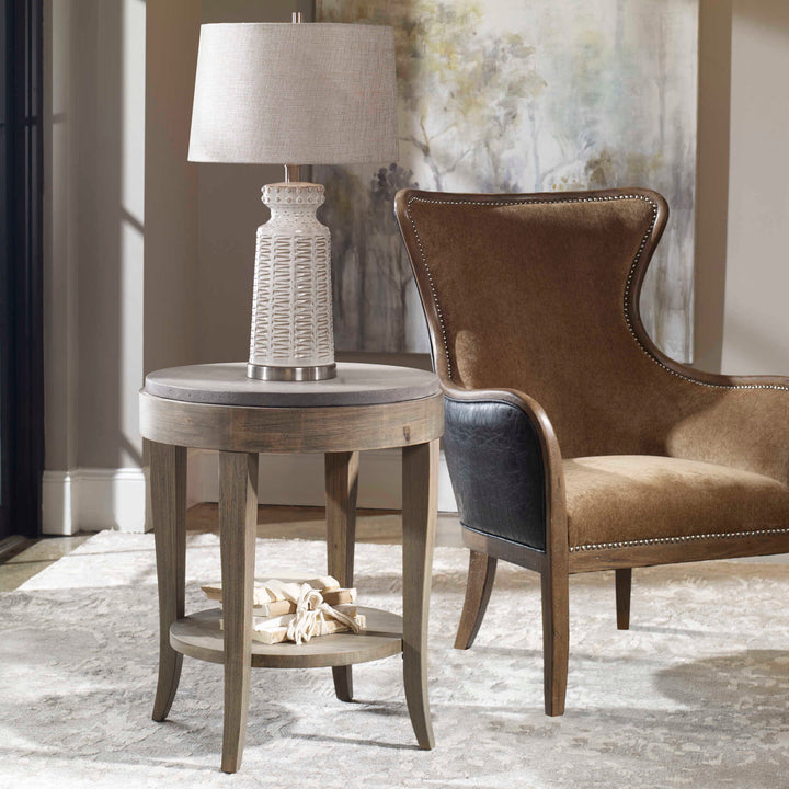 American Home Furniture Uttermost Deka Round Side Table
