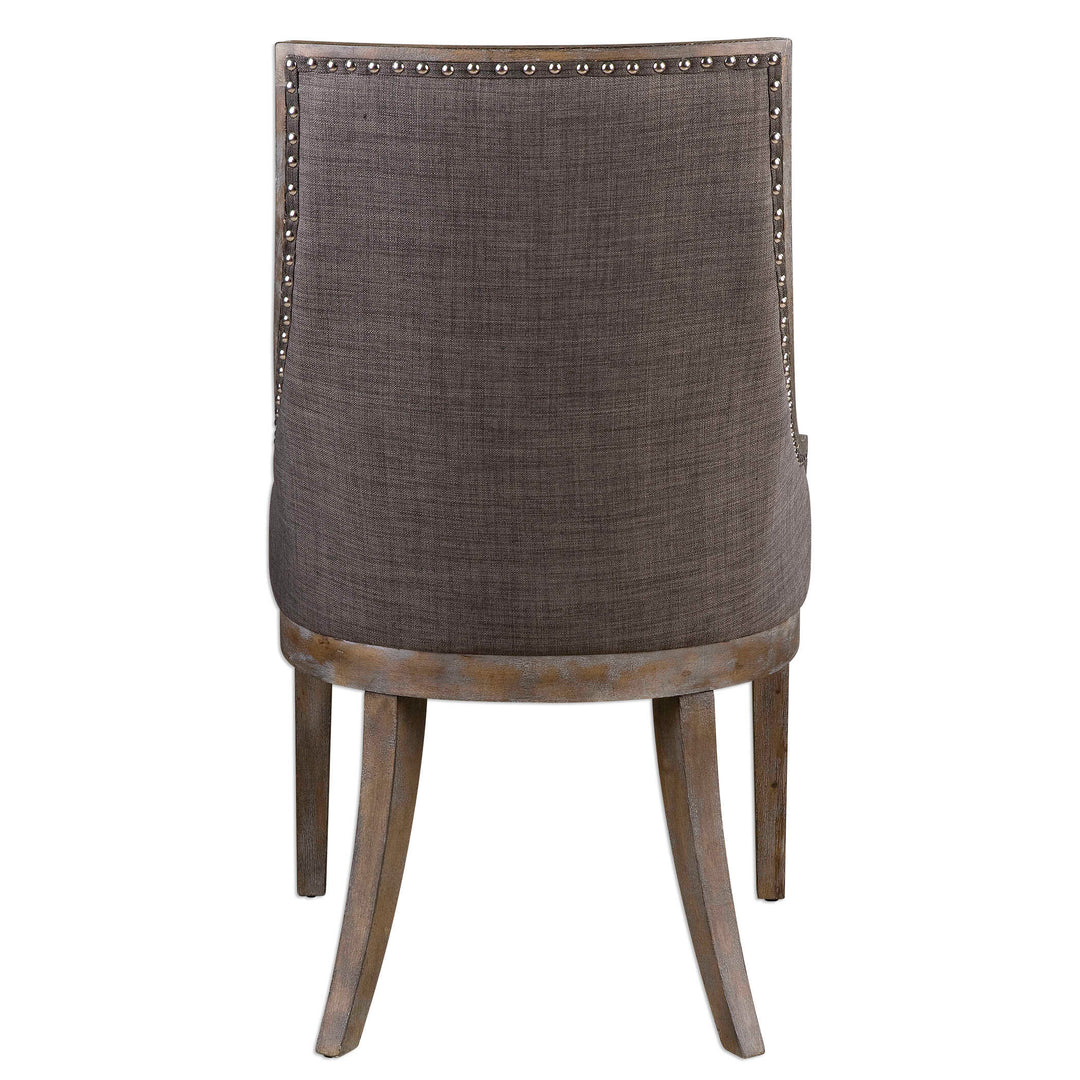 American Home Furniture Uttermost Aidrian Charcoal Gray Accent Chair