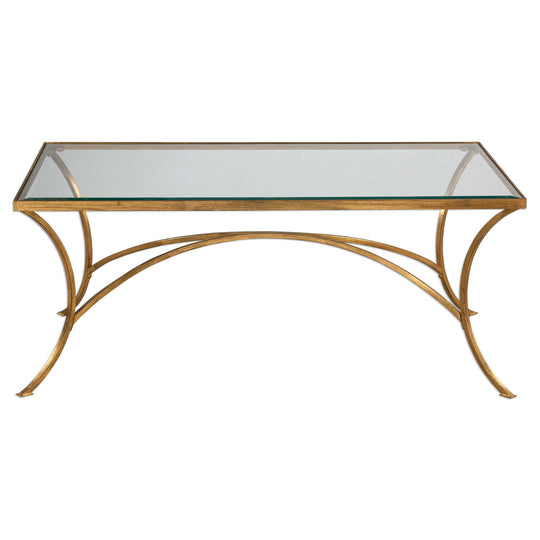 American Home Furniture Uttermost Alayna Gold Coffee Table