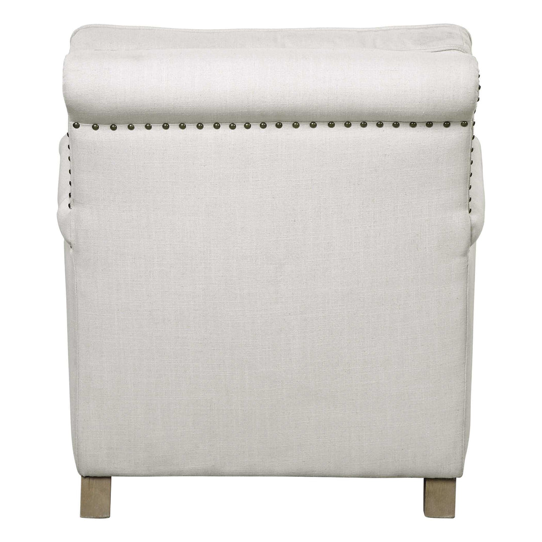 American Home Furniture Uttermost Armstead Antique White Armchair