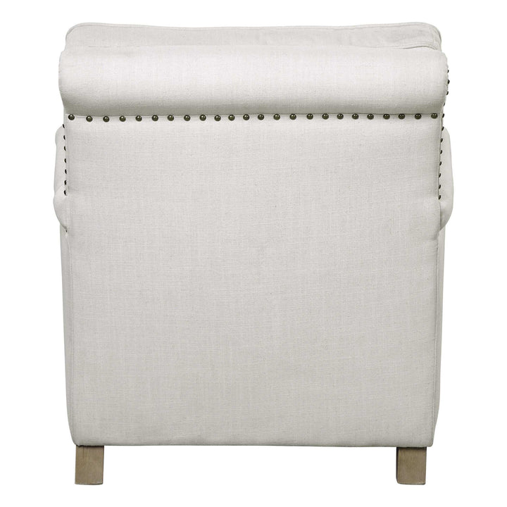 American Home Furniture Uttermost Armstead Antique White Armchair