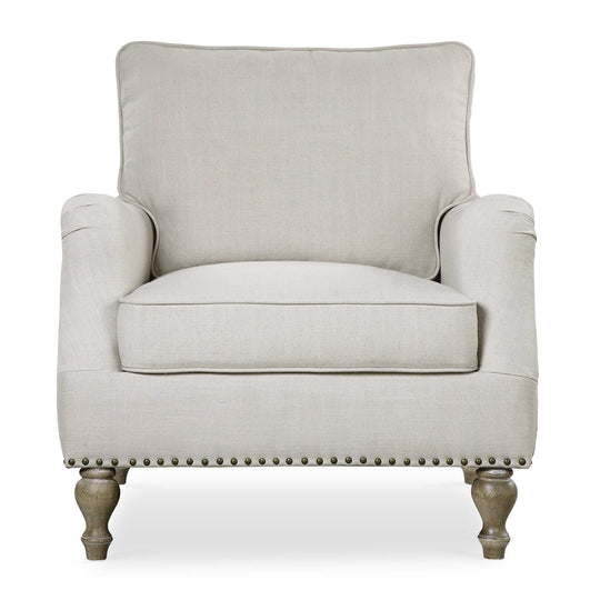 American Home Furniture Uttermost Armstead Antique White Armchair