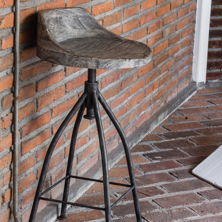 American Home Furniture Uttermost Kairu Wooden Bar Stool