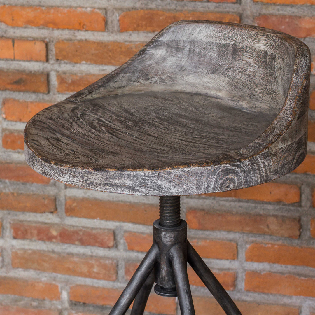 American Home Furniture Uttermost Kairu Wooden Bar Stool