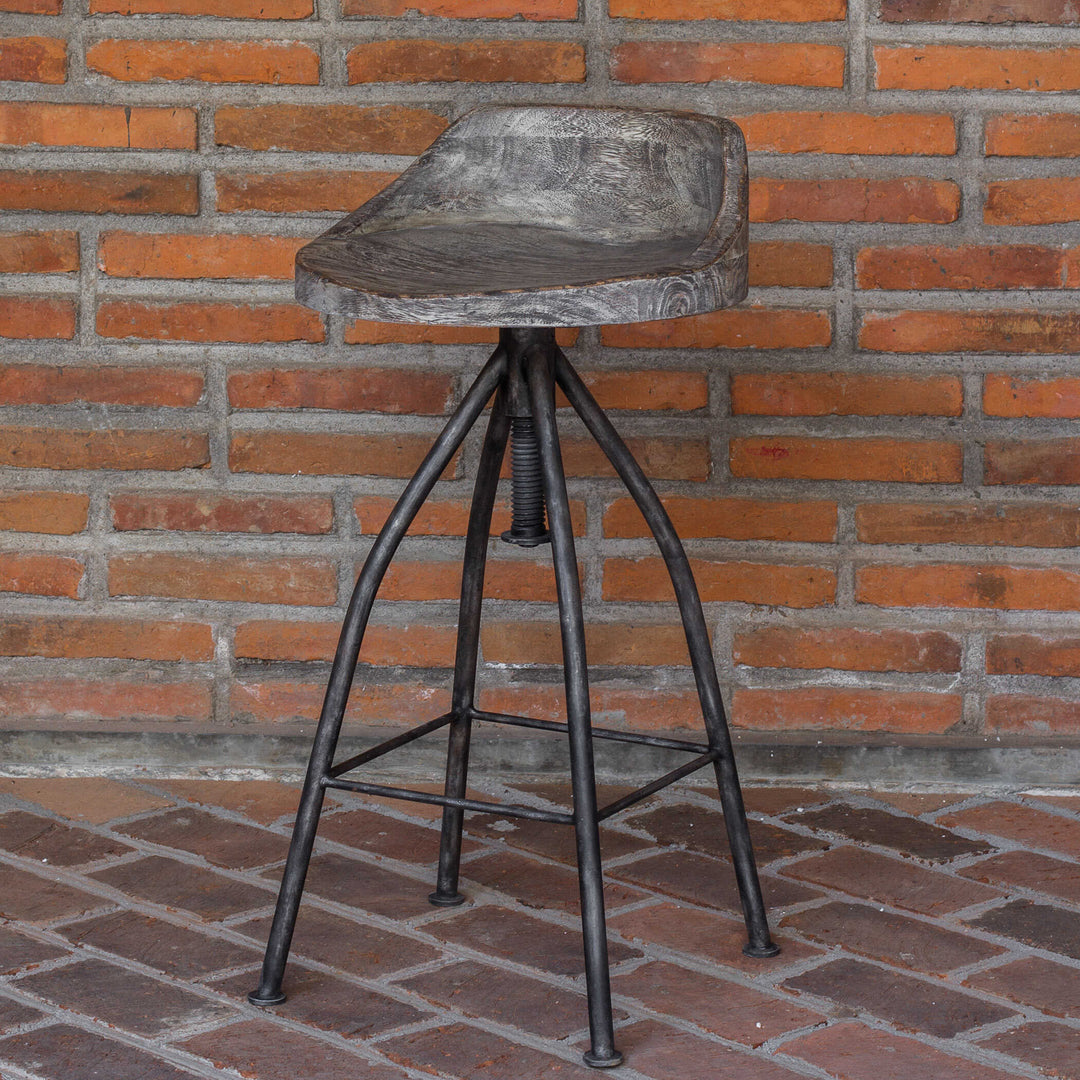 American Home Furniture Uttermost Kairu Wooden Bar Stool