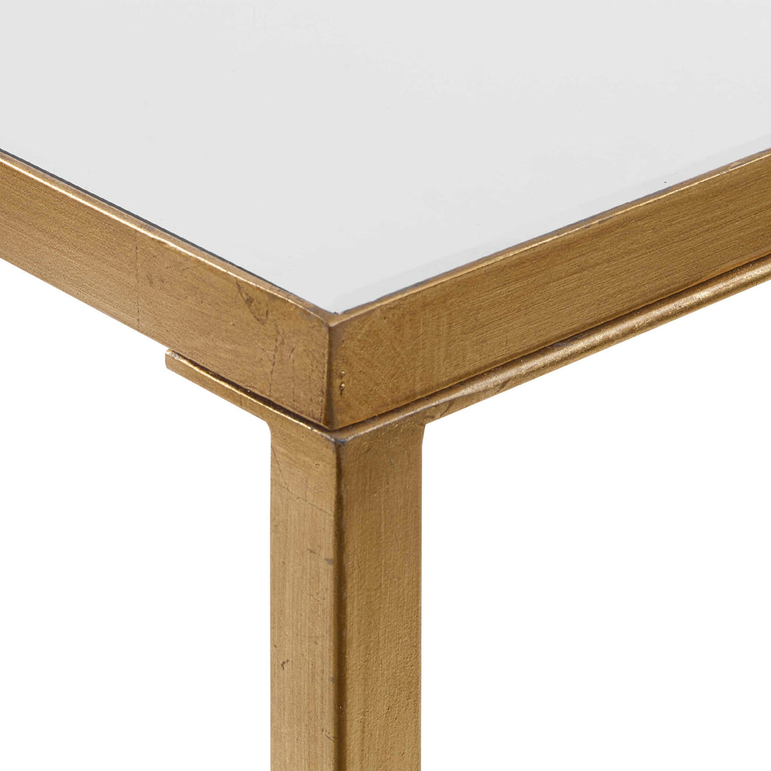 American Home Furniture Uttermost Hayley Gold Console Table