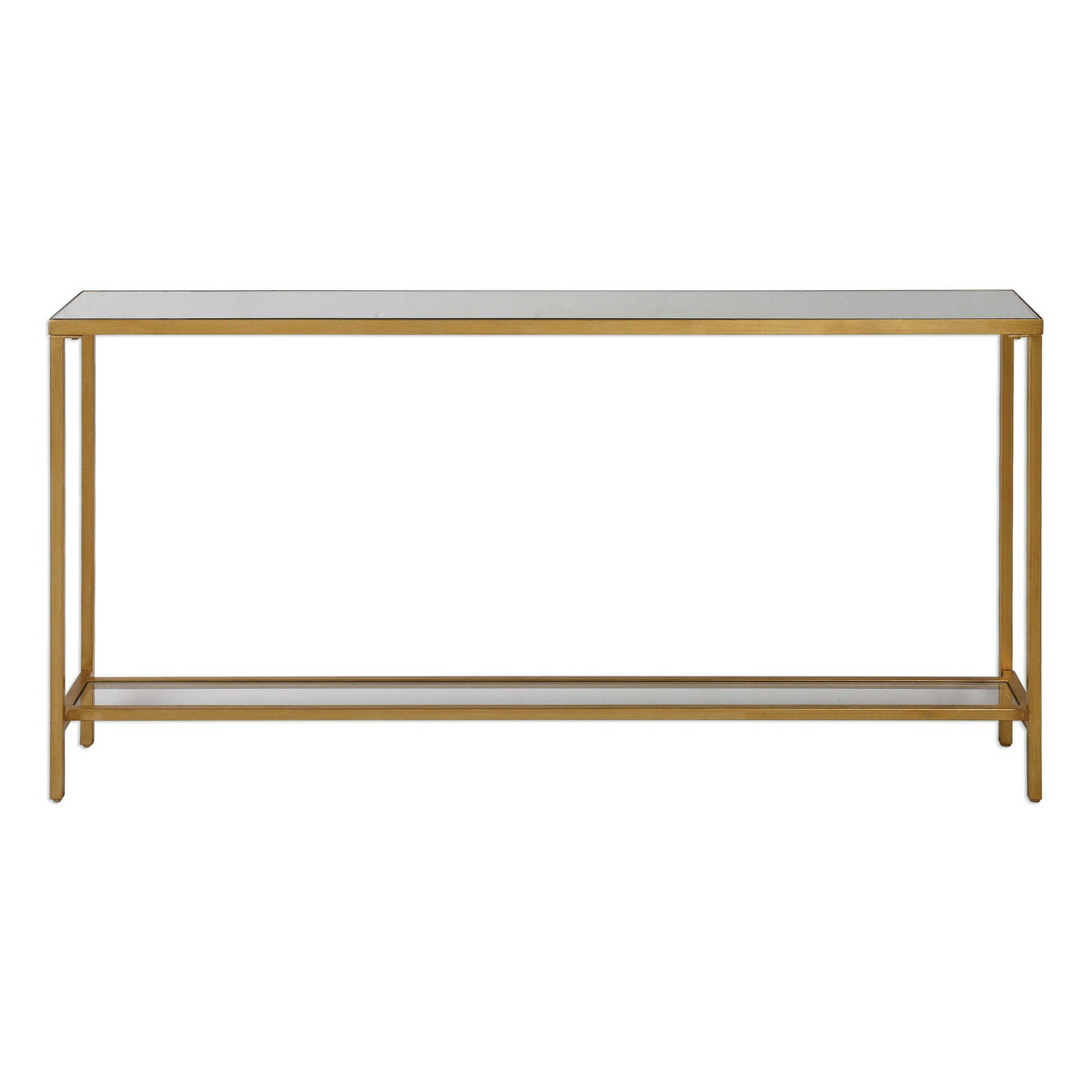 American Home Furniture Uttermost Hayley Gold Console Table