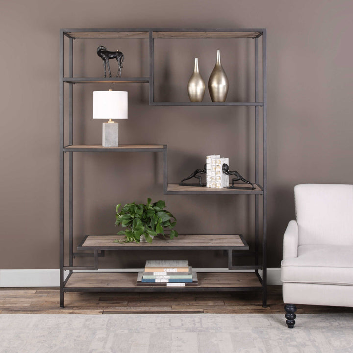 American Home Furniture Uttermost Sherwin Industrial Etagere