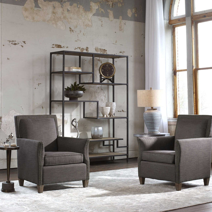 American Home Furniture Uttermost Sherwin Industrial Etagere