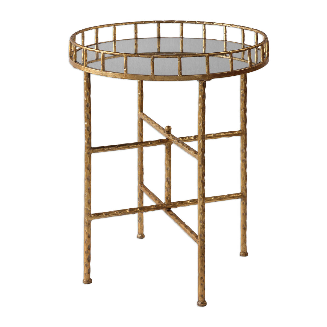 American Home Furniture Uttermost Tilly Bright Gold Accent Table