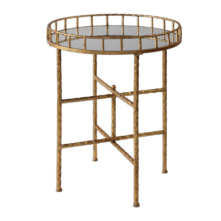 American Home Furniture Uttermost Tilly Bright Gold Accent Table