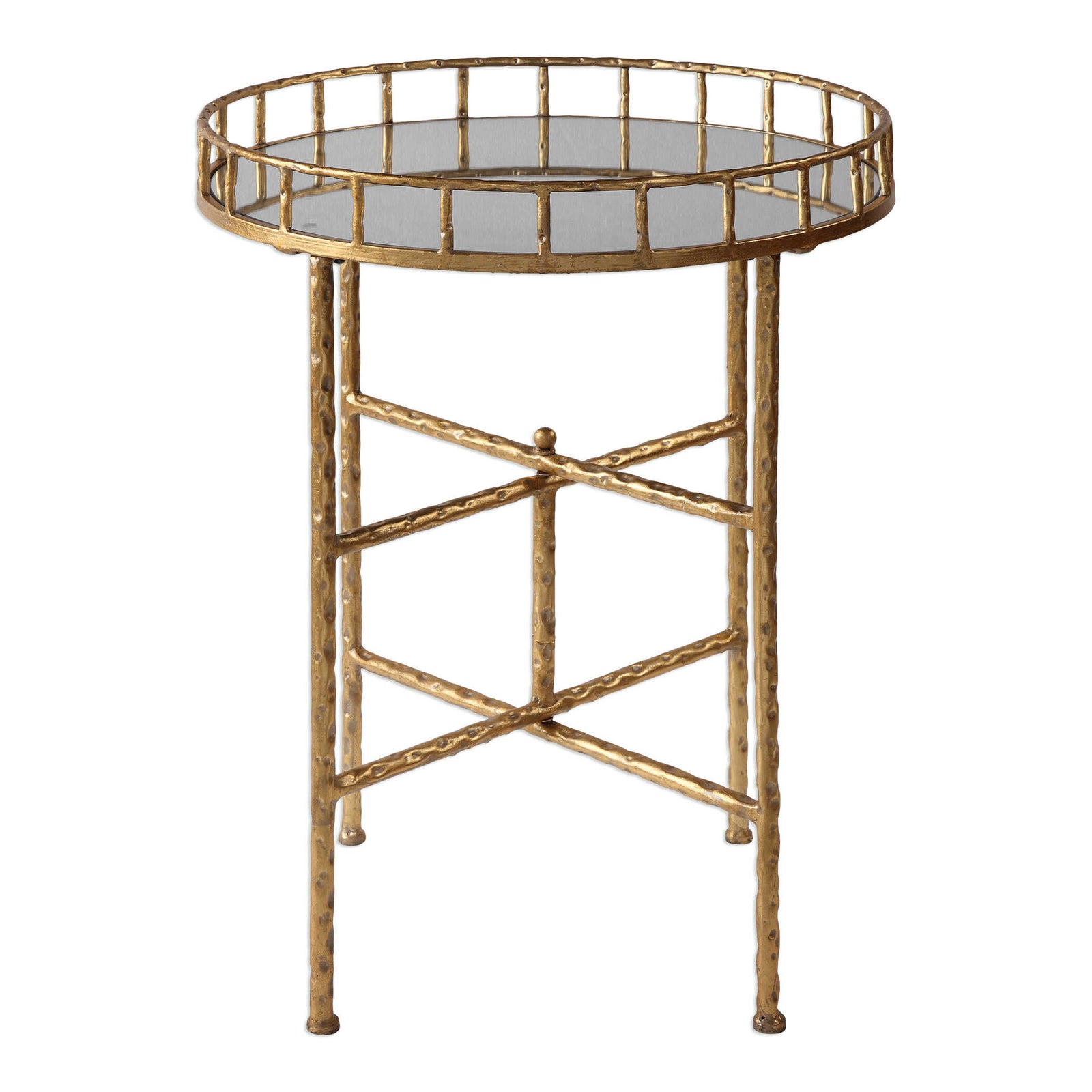American Home Furniture Uttermost Tilly Bright Gold Accent Table