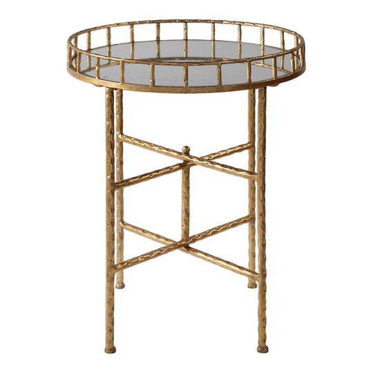 American Home Furniture Uttermost Tilly Bright Gold Accent Table