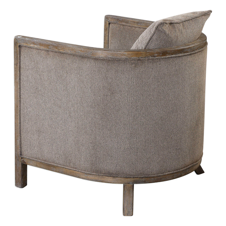 American Home Furniture Uttermost Viaggio Gray Chenille Accent Chair