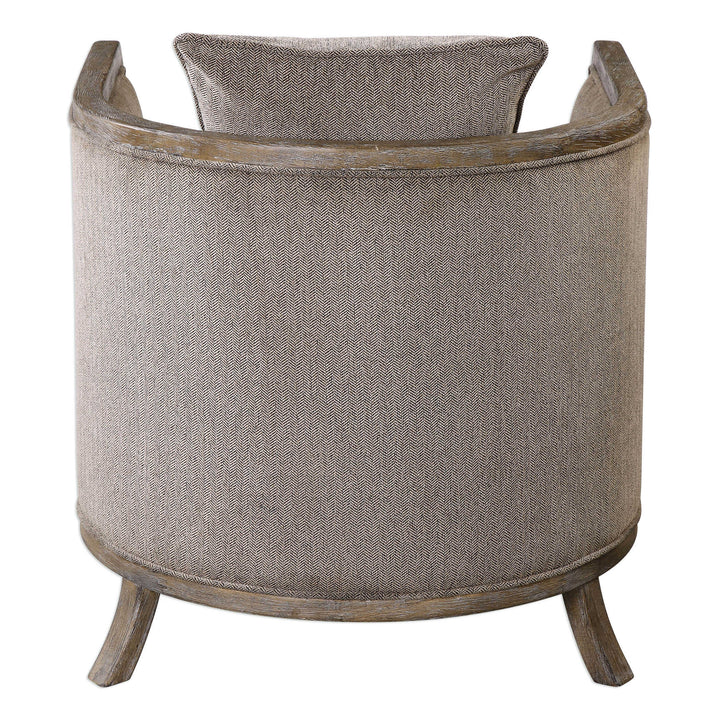 American Home Furniture Uttermost Viaggio Gray Chenille Accent Chair