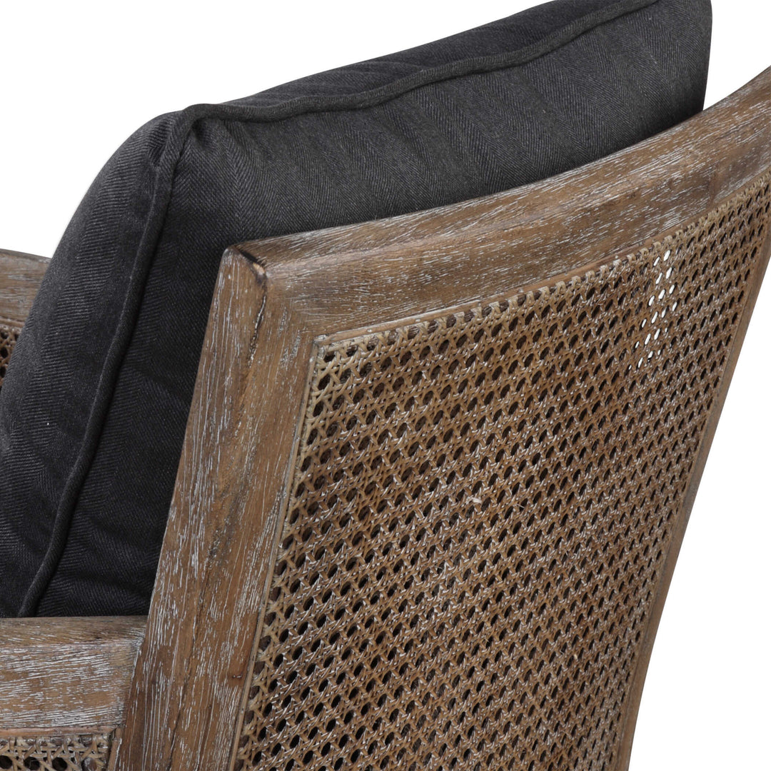 American Home Furniture Uttermost Encore Dark Gray Armchair