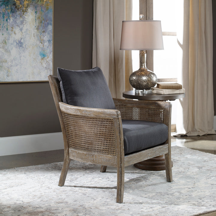 American Home Furniture Uttermost Encore Dark Gray Armchair