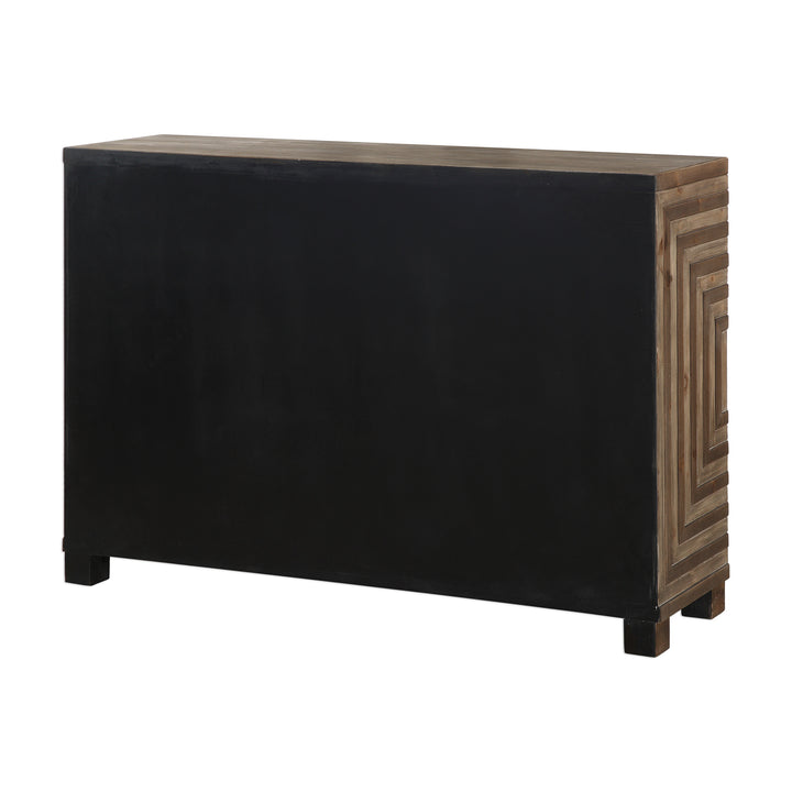 American Home Furniture Uttermost Layton Geometric Console Cabinet