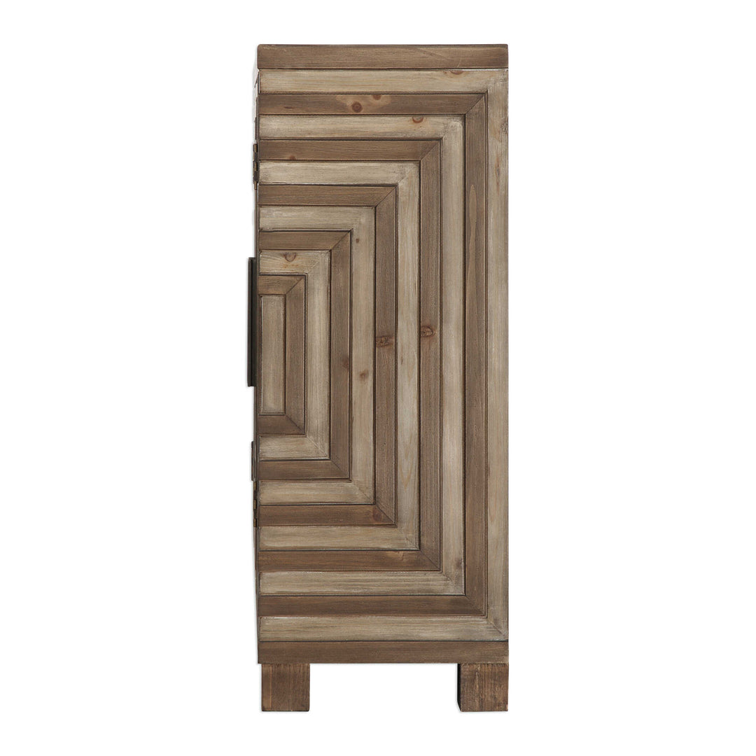 American Home Furniture Uttermost Layton Geometric Console Cabinet