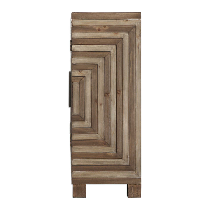 American Home Furniture Uttermost Layton Geometric Console Cabinet