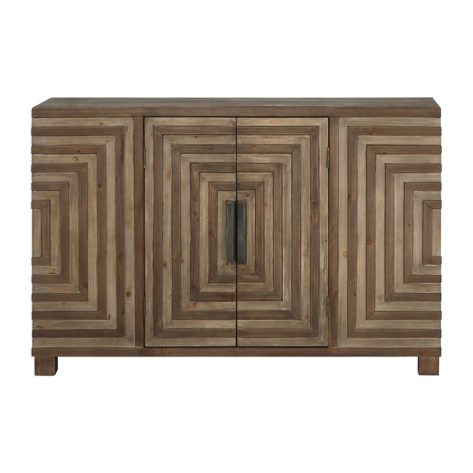 American Home Furniture Uttermost Layton Geometric Console Cabinet