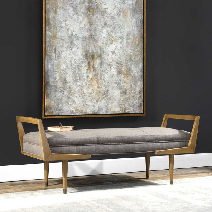 American Home Furniture Uttermost Waylon Mid-Century Modern Bench