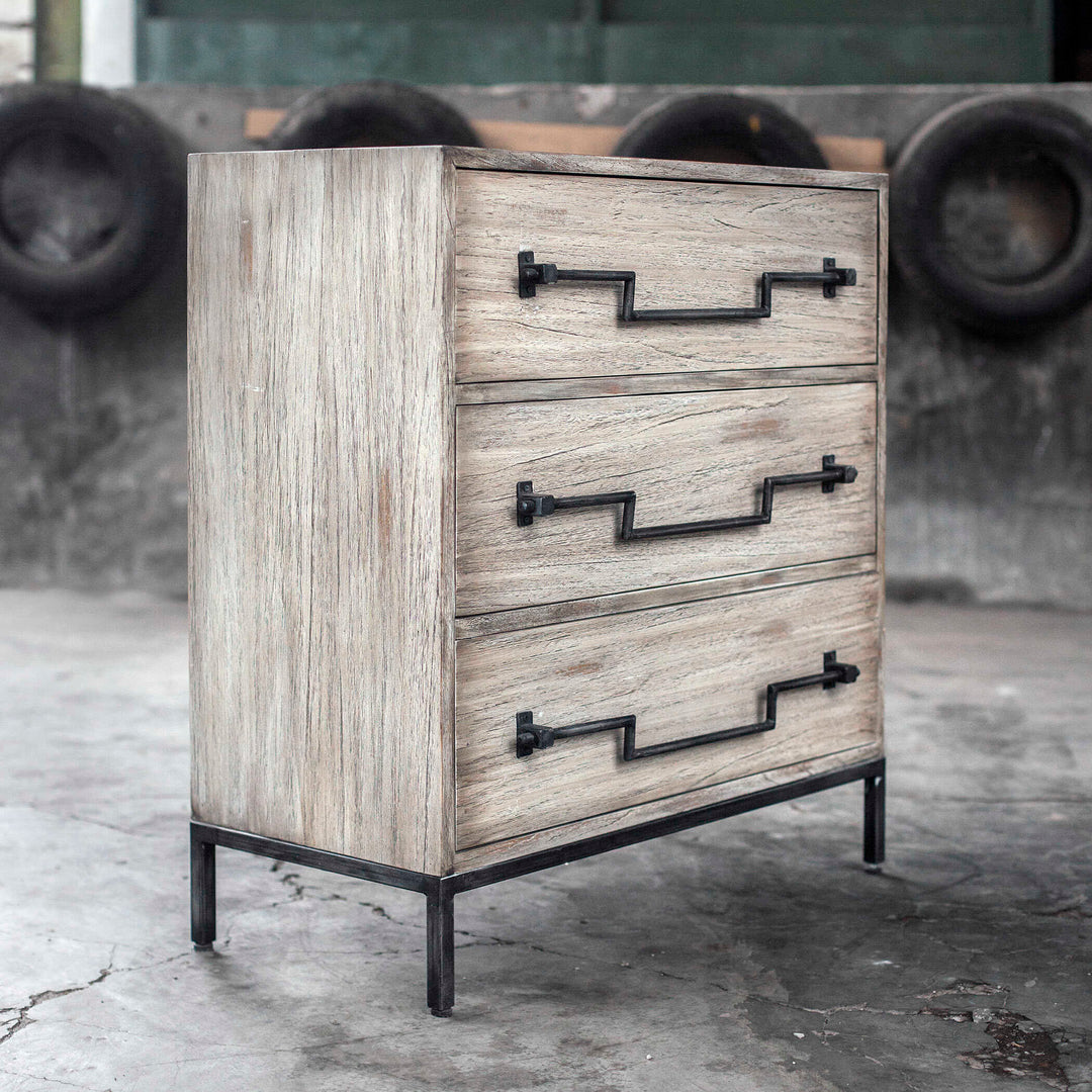 American Home Furniture Uttermost Jory Aged Ivory Accent Drawers
