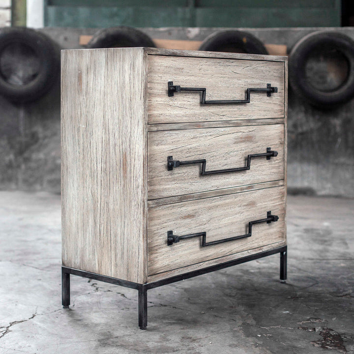 American Home Furniture Uttermost Jory Aged Ivory Accent Drawers