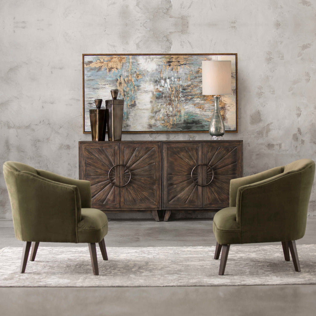 American Home Furniture Uttermost Conroy Olive Accent Chair