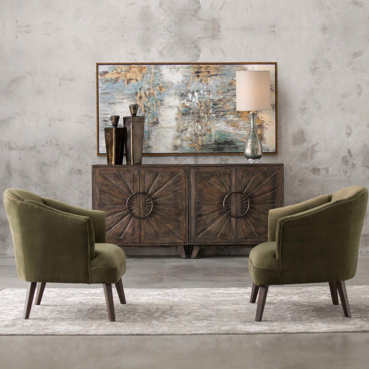 American Home Furniture Uttermost Conroy Olive Accent Chair