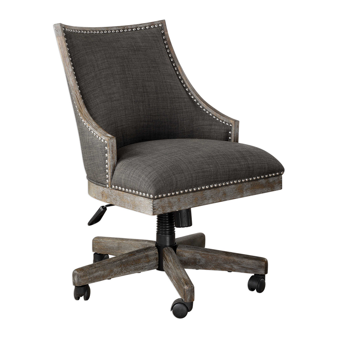 American Home Furniture Uttermost Aidrian Charcoal Desk Chair