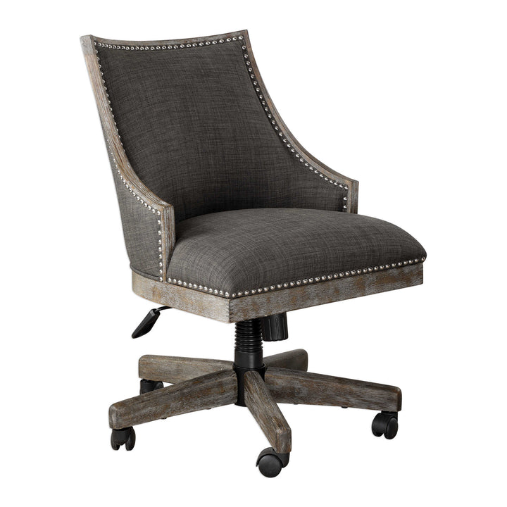 American Home Furniture Uttermost Aidrian Charcoal Desk Chair